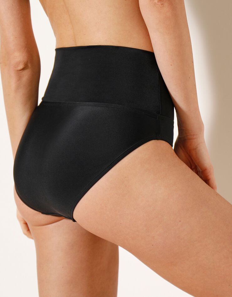 Slip de bain uni sculptant ceinture modulable - Murato (noir) Slip de bain uni sculptant ceinture modulable - Murato (noir)