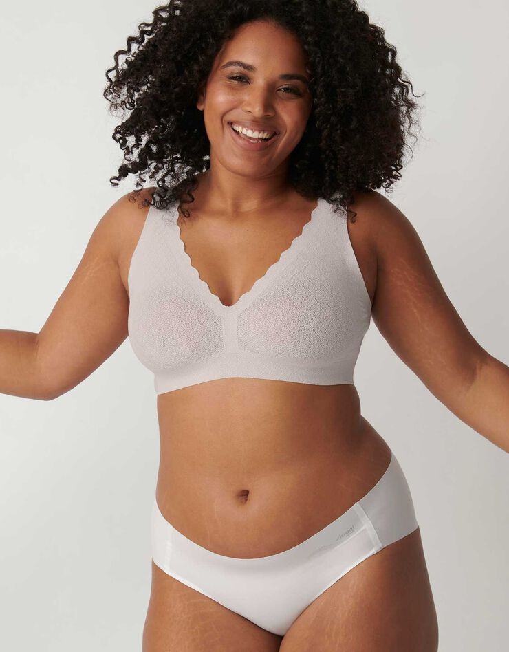 Bralette invisible "Zero feel Lace" sans armatures (ivoire) Bralette invisible "Zero feel Lace" sans armatures (ivoire)