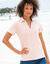 Polo manches courtes, maille jersey (rose poudré)