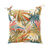 Galette de chaise imprimé feuillage - lot de 2 (vert / curry / taupe)