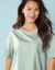 T-shirt manches courtes uni, Spécial Petites (vert grisé)