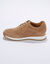 Baskets zippées en cuir souple à semelle bimatière (beige)