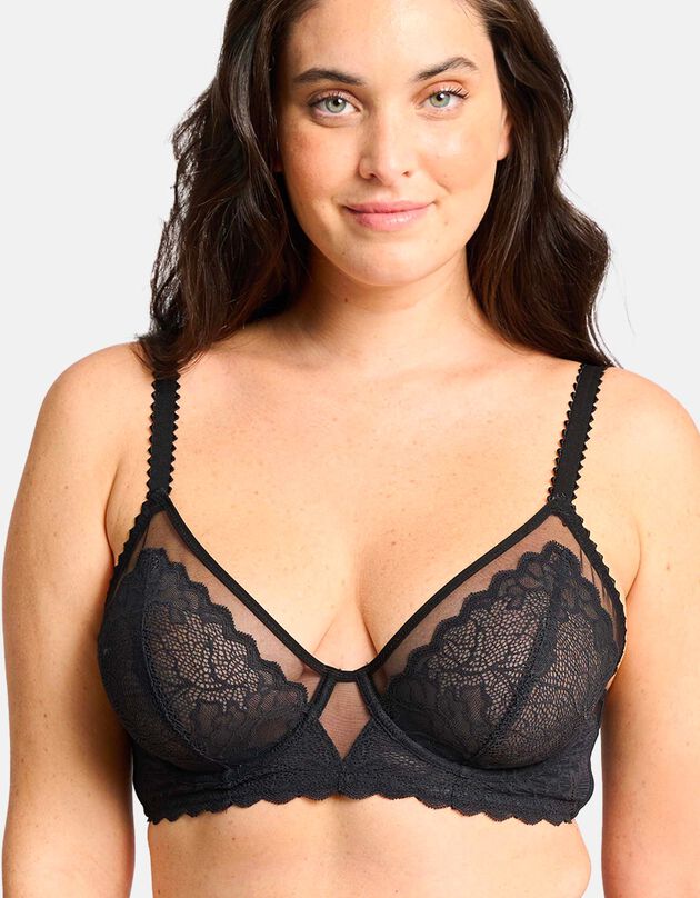 Soutien-gorge bustier Océane - avec armatures (noir)