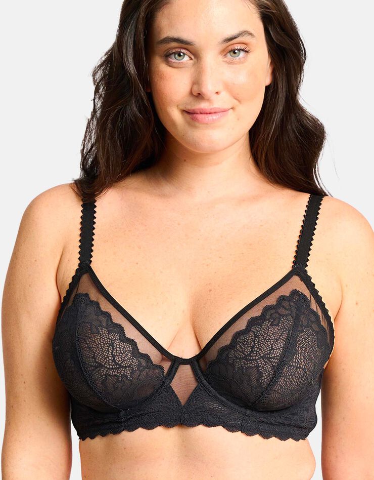 Soutien-gorge bustier Océane - avec armatures (noir) Soutien-gorge bustier Océane - avec armatures (noir)