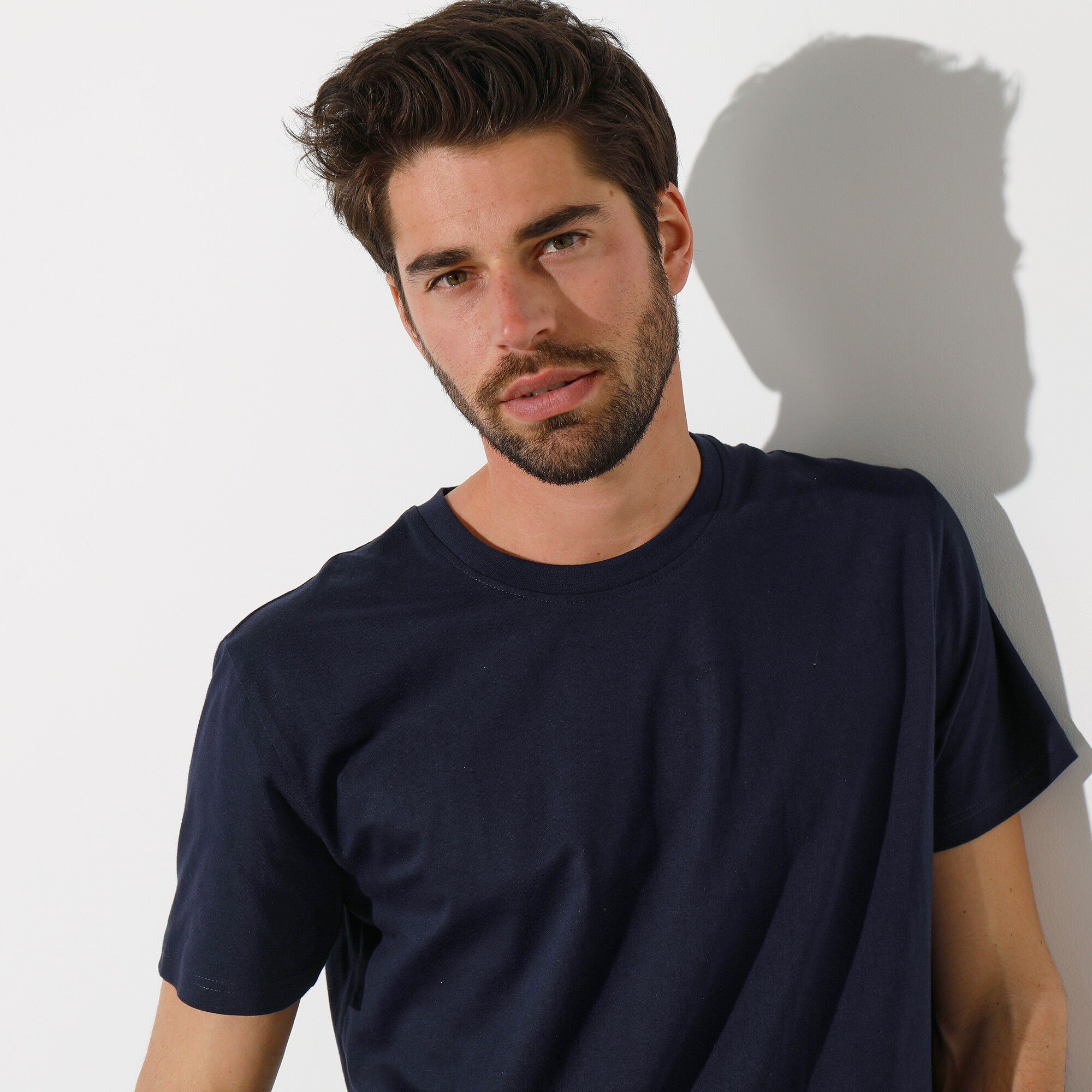 T-shirt Basique T-shirt Homme JACK & JONES Jcofilo - Col Rond, Manches Courtes, 70% Coton 30% Coton Recyclé - Noir T-shirt Noir XL Collection AW23