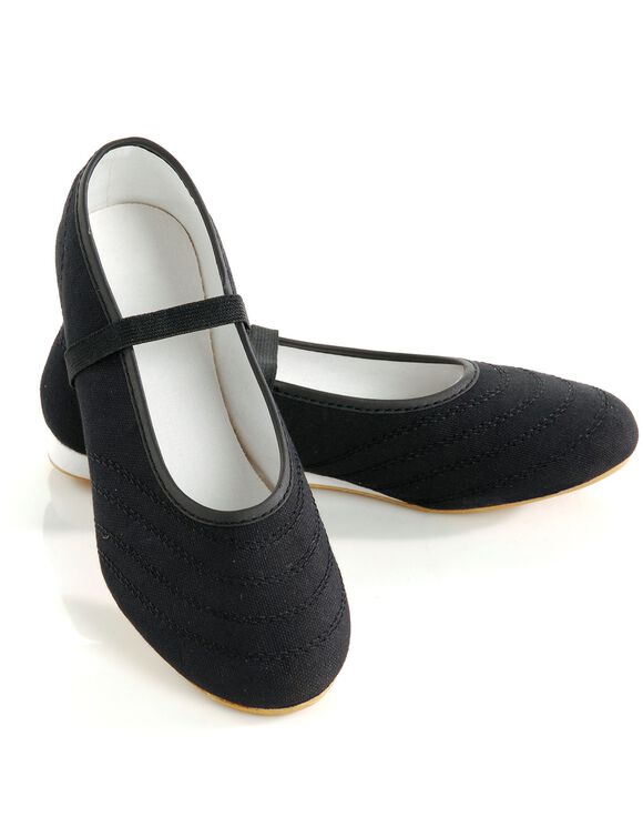 Ballerines élastiquées (noir)