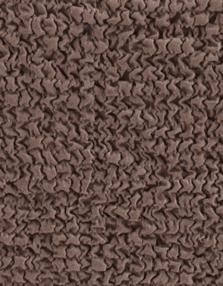 Housse gaufrée bi-extensible canapé fauteuil accoudoirs (chocolat)