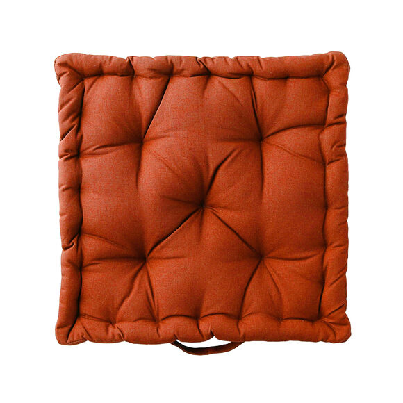 Coussin de sol uni coton (terracotta)
