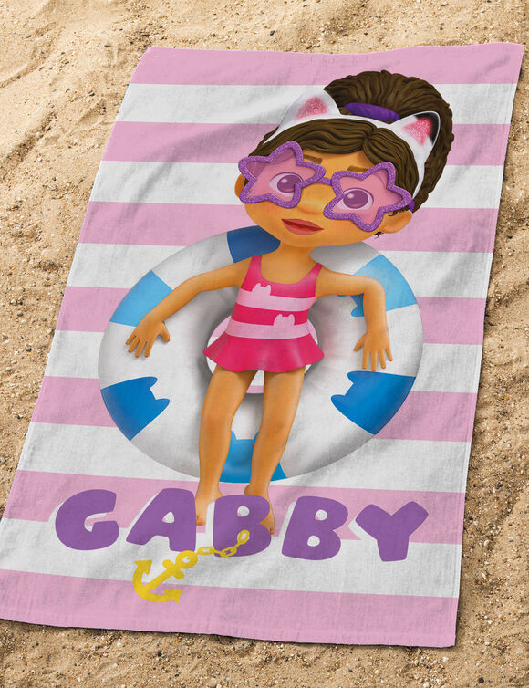 Drap de bain enfant éponge et velours coton Gabby et la maison magique® Rainbow (multicolore)