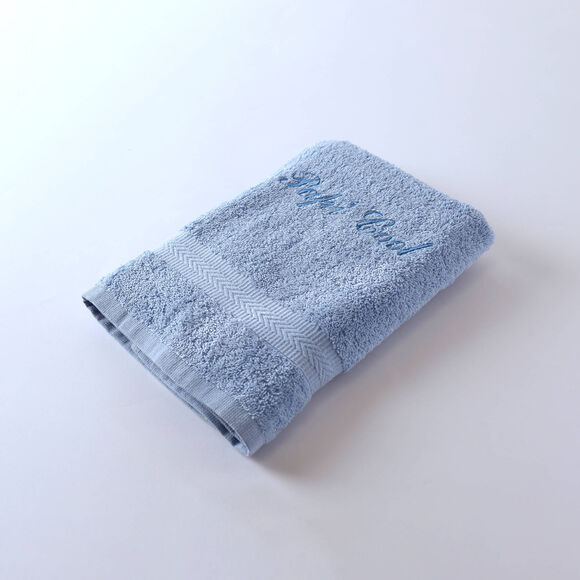 Collection serviettes de bain personnalis&eacute;es - confort moelleux 420 g/m&sup2; (bleuet)