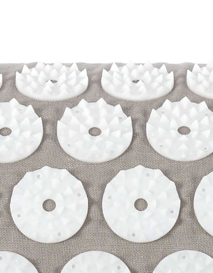 Tapis + oreiller d'acupression + sac de rangement (BEIGE/BLANC) Tapis + oreiller d'acupression + sac de rangement (BEIGE/BLANC)