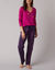 Pantalon de pyjama imprim&eacute; ray&eacute; Estrella - coton (marine)