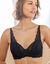 Soutien-gorge forme foulard en dentelle et tulle stretch Guspini - avec armatures (noir)