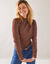 T-shirt col montant manches longues (chocolat)