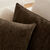 Housse de coussin tissage chenille - lot de 2 (chocolat)