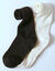 Chaussettes hautes maille c&ocirc;tel&eacute;e - lot de 2 paires (noir + beige)