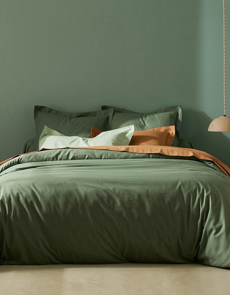 Linge de lit uni coton (eucalyptus)
