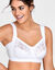 Soutien-gorge coton et dentelle - sans armatures (blanc)