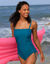 Maillot de bain 1 pièce bandeau Vilorio (émeraude)
