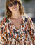 Robe imprimé peau de bête, voile (caramel / marine)