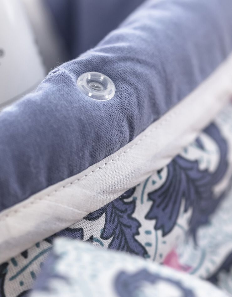 Trousse de rangement matelassée bleue, lot de 2 - collection upcycling (bleu) Trousse de rangement matelassée bleue, lot de 2 - collection upcycling (bleu)