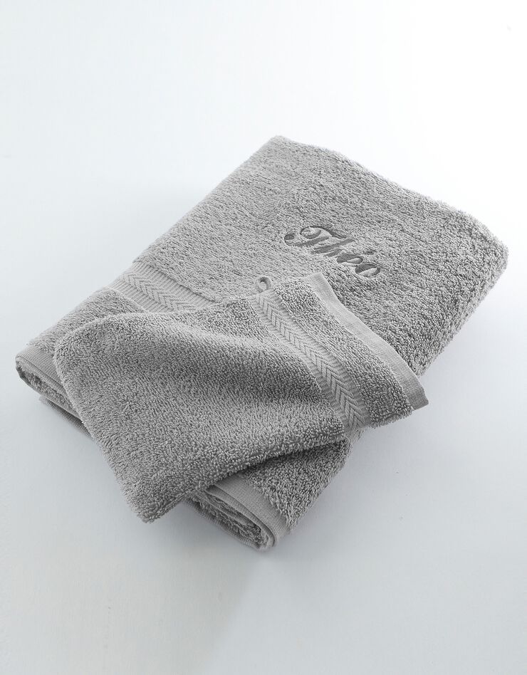 Serviette éponge personnalisable confort moelleux (gris) Serviette éponge personnalisable confort moelleux (gris)
