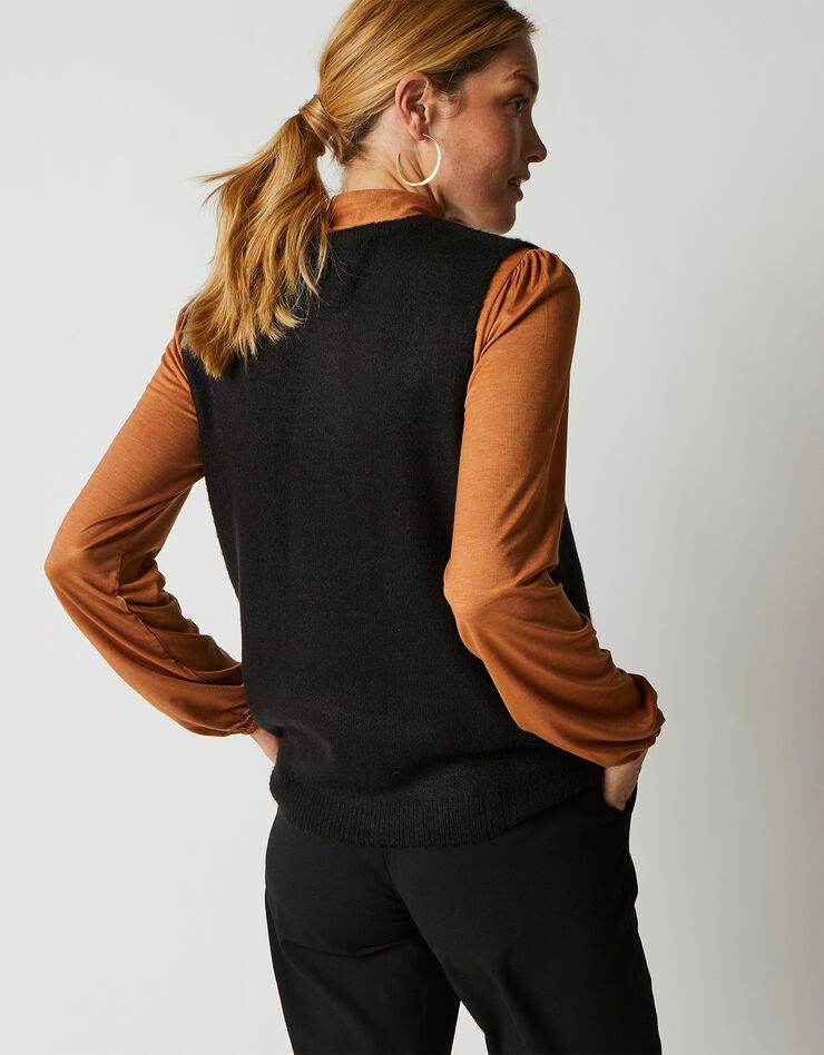 Pull sans manches col rond (noir) Pull sans manches col rond (noir)