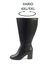 Bottes Gladys tr&egrave;s larges mollets 4XL, avec soufflet et bande &eacute;lastiqu&eacute;e (noir)