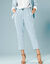 Pantalon 7/8ème fuselé, Spécial Petites (bleu ciel)