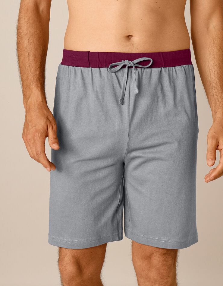 Short pyjama - lot de 2 (gris + bordeaux) Short pyjama - lot de 2 (gris + bordeaux)