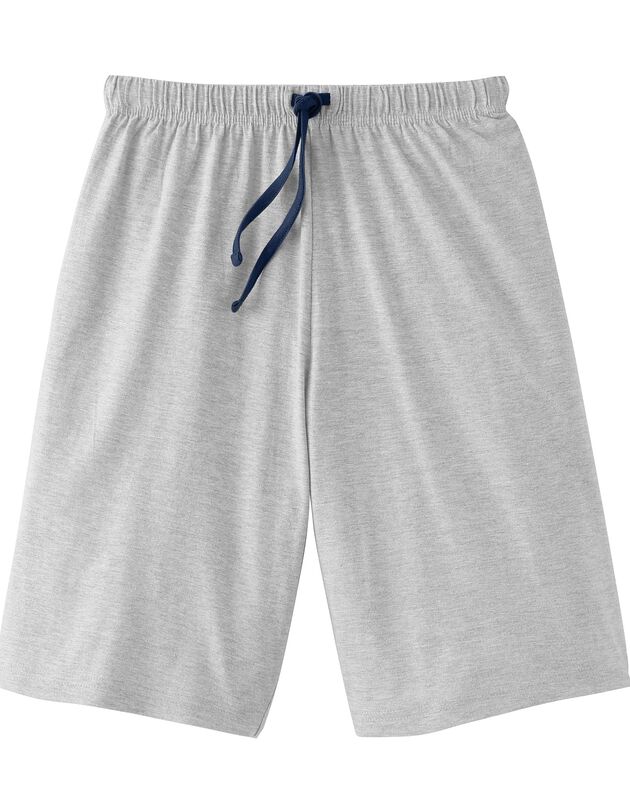 Short pyjama gris chiné uni (gris chiné)