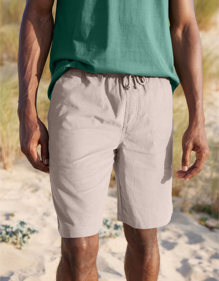 Bermuda en velours milleraies (beige) Bermuda en velours milleraies (beige)