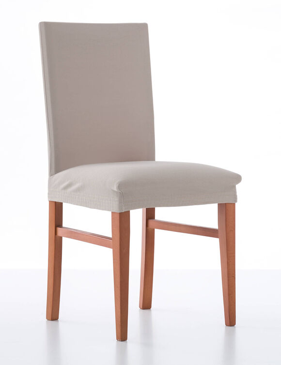 Housse chaise unie bi-extensible (ficelle)