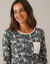 Chemise de nuit imprimé jungle (gris / rose)