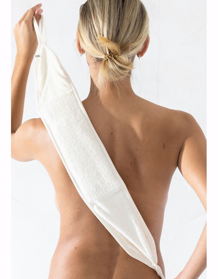 Sangle lave dos loofah/coton (écru) Sangle lave dos loofah/coton (écru)