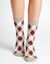 Chaussettes fantaisie motifs &laquo; automne &raquo; et losanges - lot de 3 paires (rose / tomette)