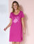 Chemise de nuit courte imprimé tortue (framboise)