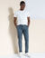Pantalon chino toile sergé (bleu grisé)