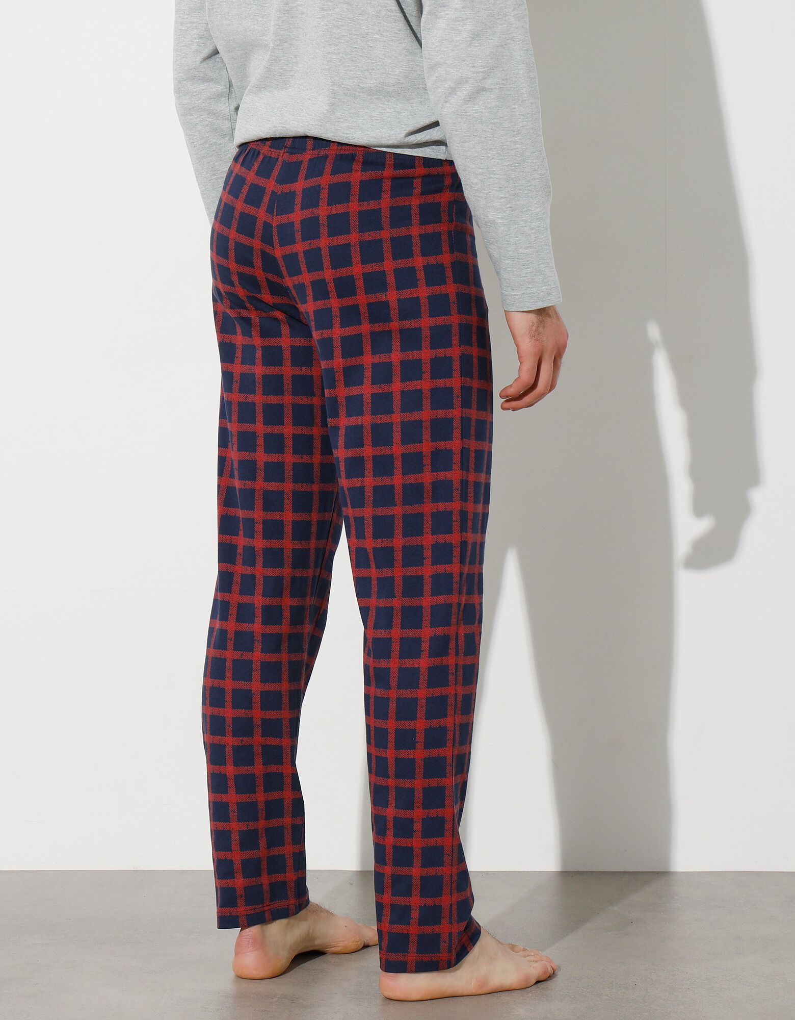 Vlazom Pantalon De Pyjama Long En Polaire à Carreaux Pour Femme