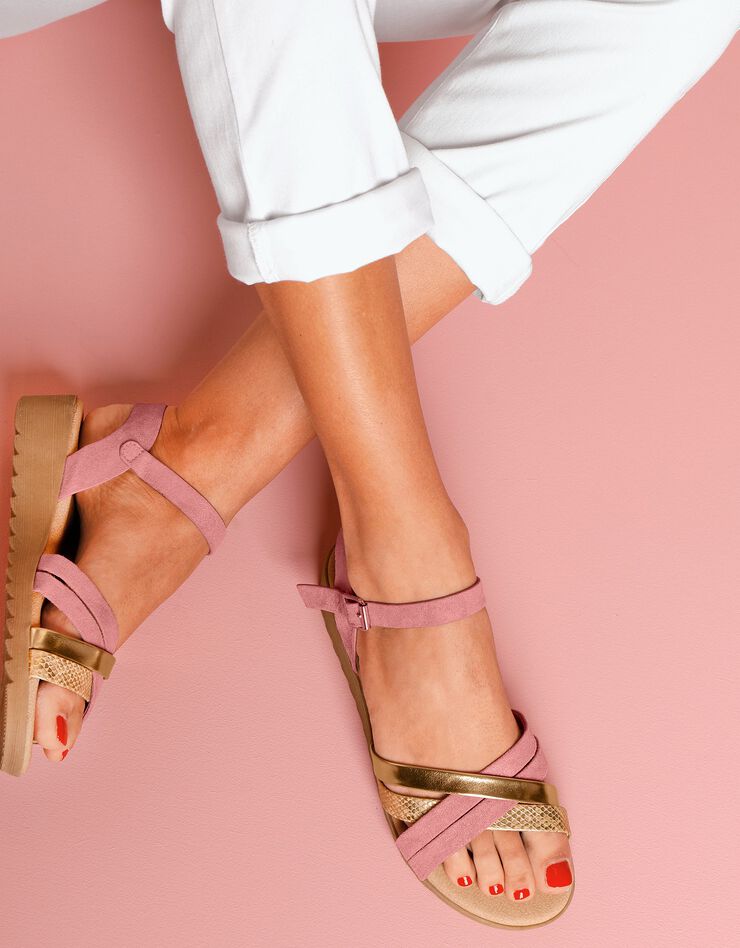 Sandales multibrides - beige/rosé (beige / rose) Sandales multibrides - beige/rosé (beige / rose)