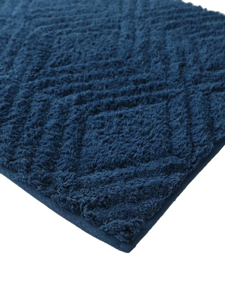 Tapis de bain Géométrique  (bleu paon)