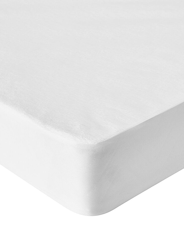 Protège-matelas molleton imperméable traité Bi-ome® (blanc)