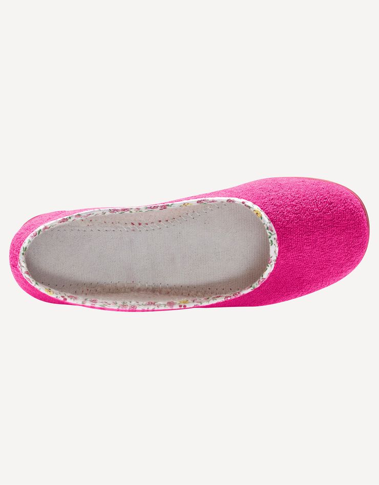 Ballerine d'intérieur éponge unie (fuchsia) Ballerine d'intérieur éponge unie (fuchsia)