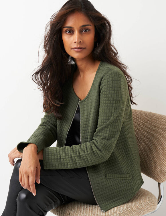 Veste matelassée zippée (kaki)