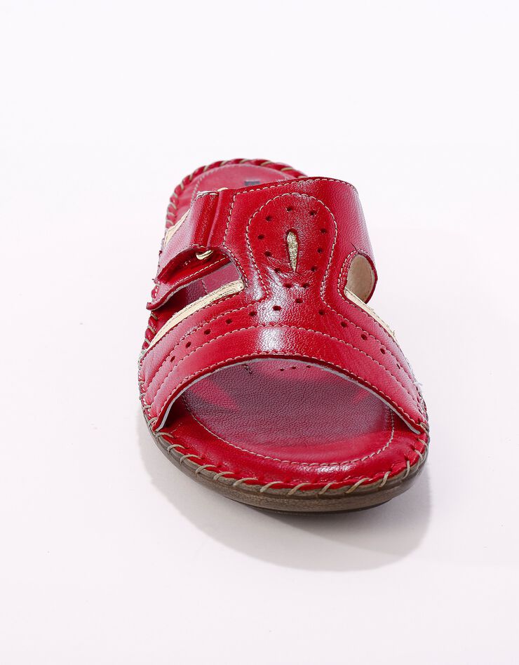Mules confort en cuir ultra-souple - rouge (rouge) Mules confort en cuir ultra-souple - rouge (rouge)