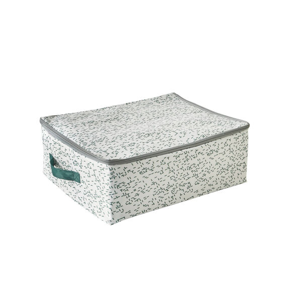 Housse de rangement imprim&eacute; graphique (blanc / vert)