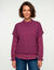Pull poncho manches coude (violine)