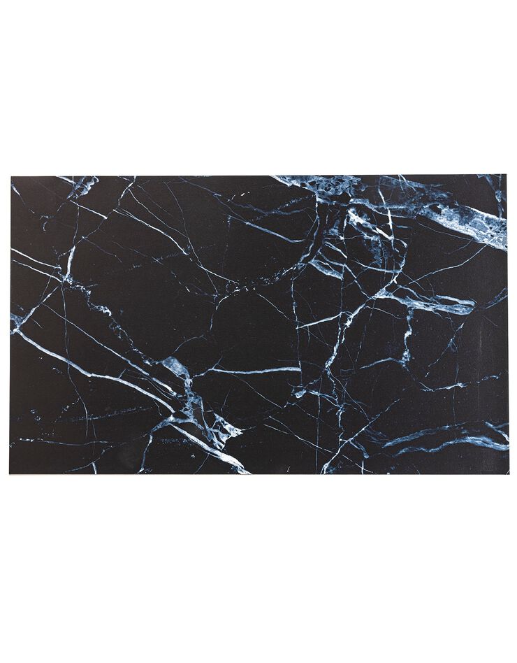 Tapis vinyle effet marbre noir  (noir)