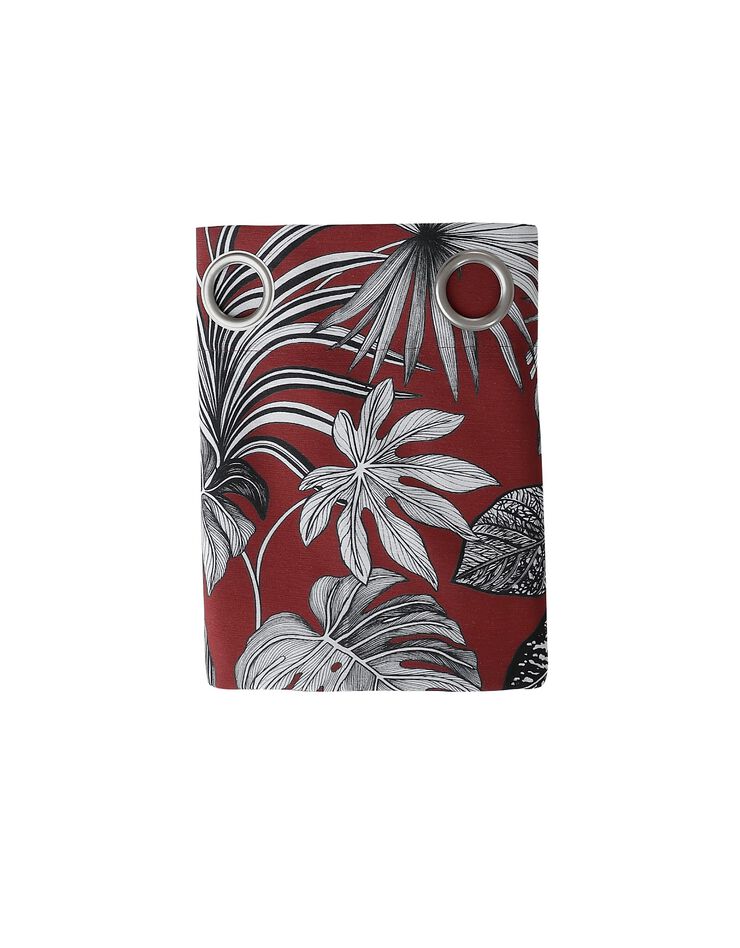 Rideau oeillets tamisant imprimé tropical (terracotta)