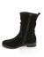 Bottes fourr&eacute;es en cuir pliss&eacute;  (noir)